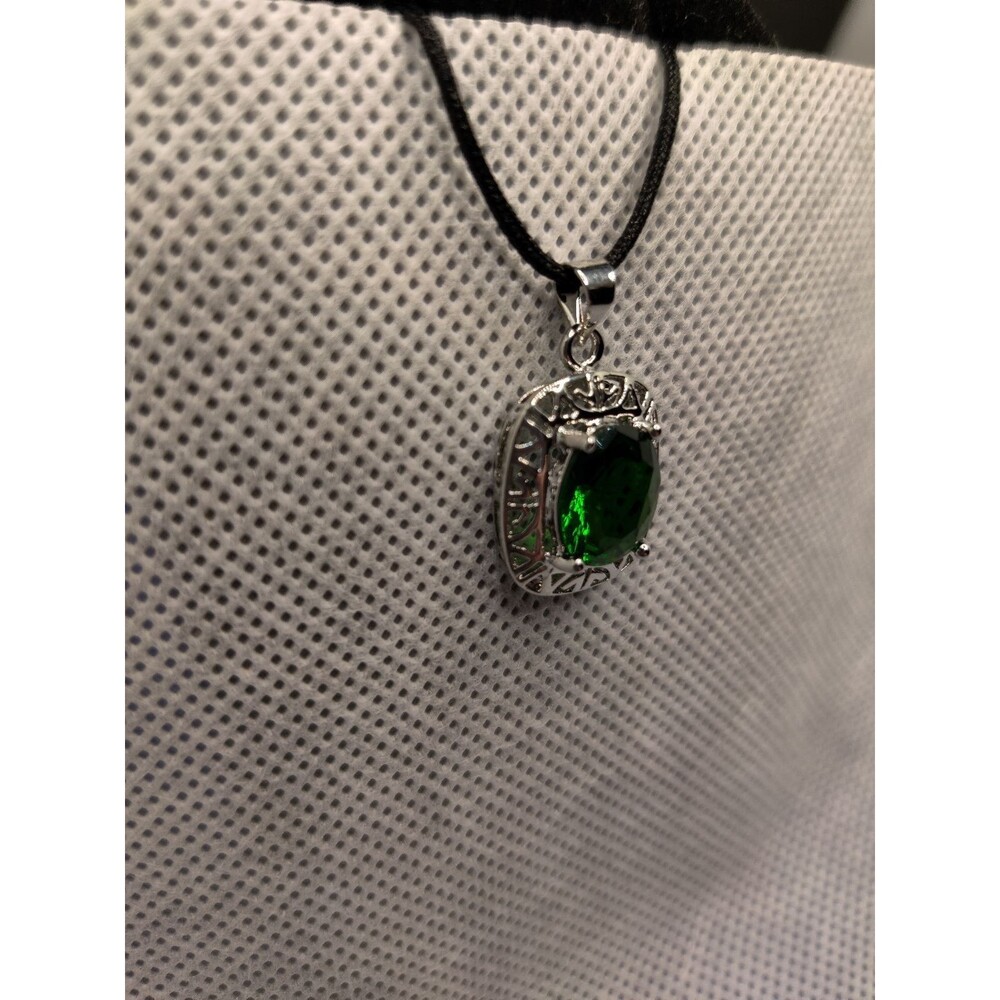 Green Rhinestone Pendant - Picture 2 of 4